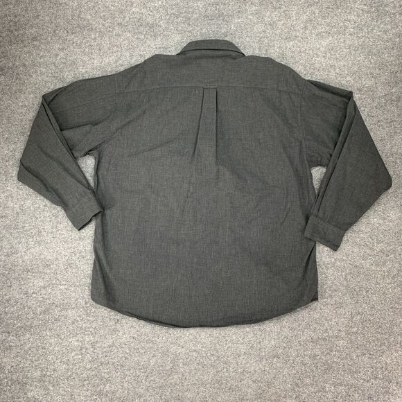 Nordstrom Dress Shirt Men L Large Charcoal Gray Natural Style Long Sleeve Collar - Picture 7 of 12